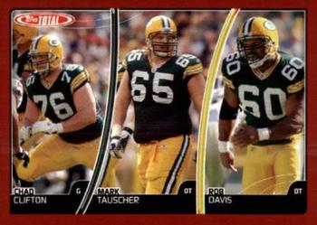 2007 Topps Total - Red #299 Chad Clifton / Mark Tauscher / Rob Davis Front