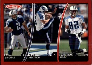 2007 Topps Total - Red #350 Courtney Roby / Craig Hentrich / Rob Bironas Front