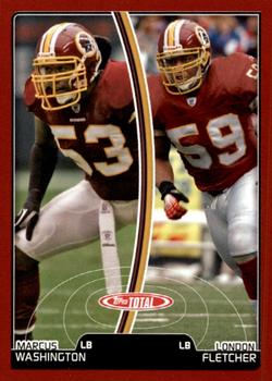 2007 Topps Total - Red #351 London Fletcher / Marcus Washington Front