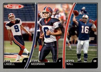 2007 Topps Total - Silver #19 Brian Moorman / Craig Nall / Rian Lindell Front