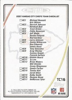 2007 Topps Total - Team Checklists #TC16 Larry Johnson Back