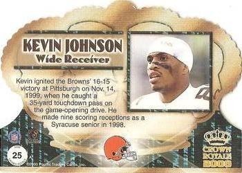 2000 Pacific Crown Royale #25 Kevin Johnson Back