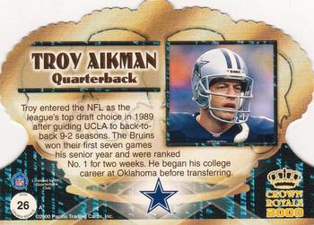 2000 Pacific Crown Royale #26 Troy Aikman Back