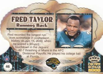 2000 Pacific Crown Royale #46 Fred Taylor Back