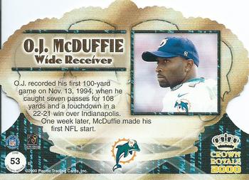 2000 Pacific Crown Royale #53 O.J. McDuffie Back