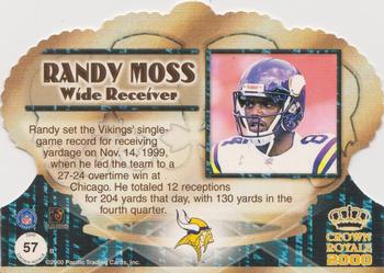 2000 Pacific Crown Royale #57 Randy Moss Back