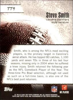2007 Topps Total - Total Topps #TT9 Steve Smith Back