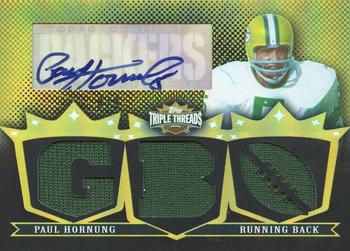 2007 Topps Triple Threads - Autographed Relic Gold #TTRA100 Paul Hornung Front
