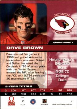 2000 Pacific Omega #2 Dave Brown Back