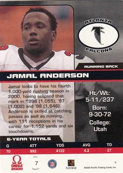 2000 Pacific Omega #7 Jamal Anderson Back