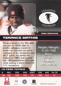 2000 Pacific Omega #10 Terance Mathis Back
