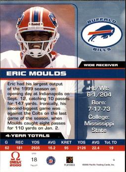 2000 Pacific Omega #18 Eric Moulds Back
