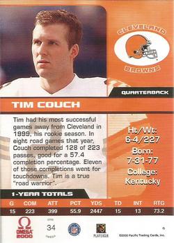 2000 Pacific Omega #34 Tim Couch Back