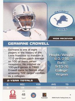 2000 Pacific Omega #48 Germane Crowell Back
