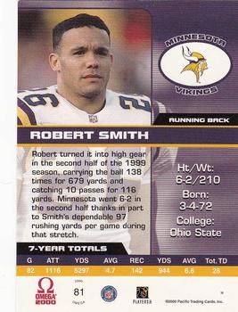 2000 Pacific Omega #81 Robert Smith Back