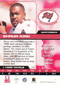 2000 Pacific Omega #137 Shaun King Back