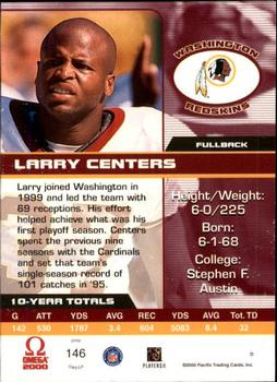 2000 Pacific Omega #146 Larry Centers Back