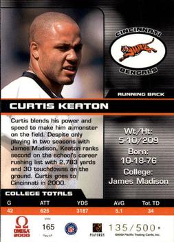 2000 Pacific Omega #165 Curtis Keaton Back