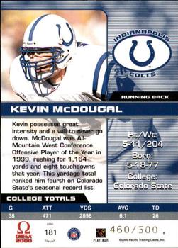 2000 Pacific Omega #181 Kevin McDougal Back