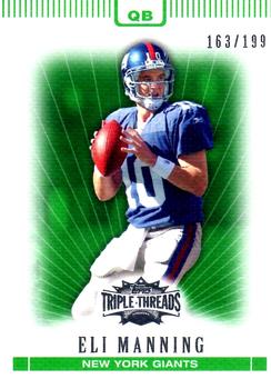 2007 Topps Triple Threads - Emerald #7 Eli Manning Front