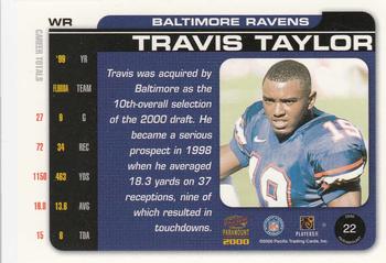2000 Pacific Paramount #22 Travis Taylor Back