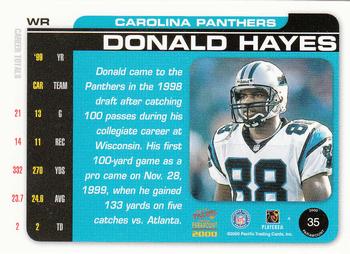 2000 Pacific Paramount #35 Donald Hayes Back