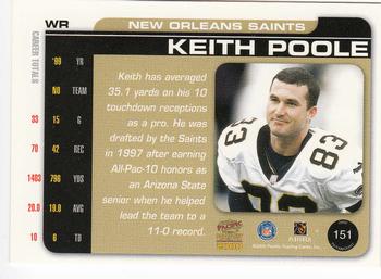 2000 Pacific Paramount #151 Keith Poole Back