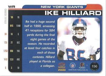2000 Pacific Paramount #156 Ike Hilliard Back