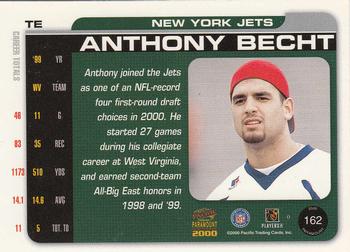 2000 Pacific Paramount #162 Anthony Becht Back