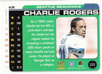 2000 Pacific Paramount #222 Charlie Rogers Back