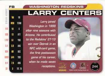 2000 Pacific Paramount #244 Larry Centers Back