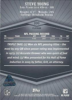 2007 Topps Triple Threads - Platinum #100 Steve Young Back