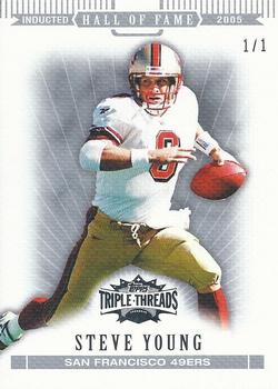 2007 Topps Triple Threads - Platinum #100 Steve Young Front
