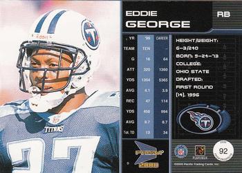 2000 Pacific Prism Prospects #92 Eddie George Back