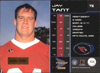 2000 Pacific Prism Prospects #104 Jay Tant Back