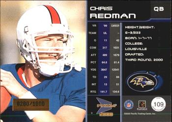 2000 Pacific Prism Prospects #109 Chris Redman Back