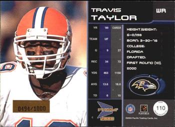 2000 Pacific Prism Prospects #110 Travis Taylor Back