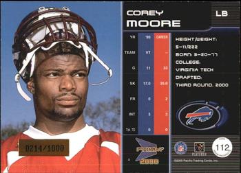 2000 Pacific Prism Prospects #112 Corey Moore Back