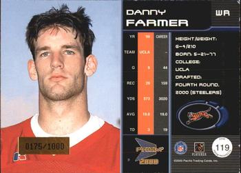 2000 Pacific Prism Prospects #119 Danny Farmer Back