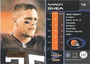 2000 Pacific Prism Prospects #127 Aaron Shea Back