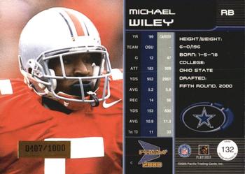2000 Pacific Prism Prospects #132 Michael Wiley Back