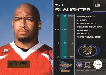 2000 Pacific Prism Prospects #144 T.J. Slaughter Back