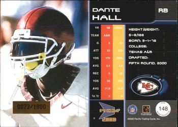 2000 Pacific Prism Prospects #148 Dante Hall Back