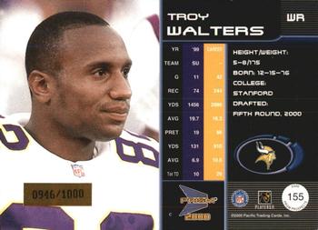 2000 Pacific Prism Prospects #155 Troy Walters Back