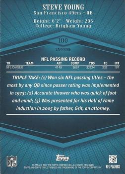 2007 Topps Triple Threads - Sapphire #100 Steve Young Back
