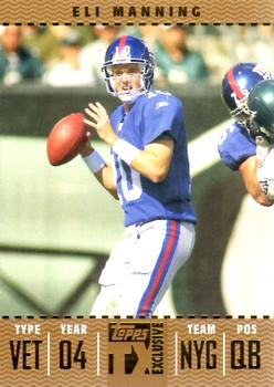 2007 Topps TX Exclusive - Gold #7 Eli Manning Front