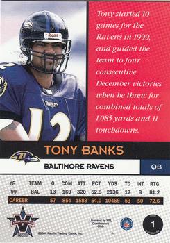 2000 Pacific Vanguard #1 Tony Banks Back