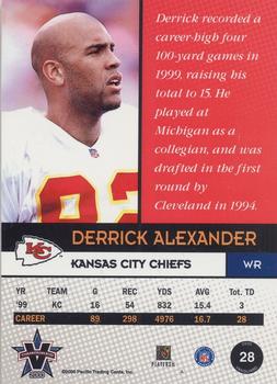 2000 Pacific Vanguard #28 Derrick Alexander Back