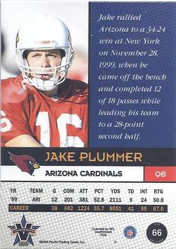 2000 Pacific Vanguard #66 Jake Plummer Back
