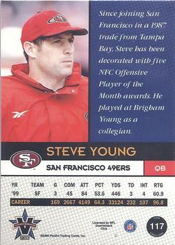 2000 Pacific Vanguard #117 Steve Young Back